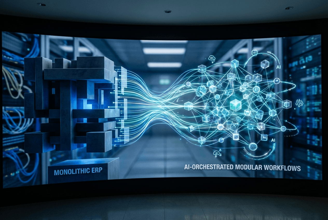 ERP in 2026: How AI Agents Are Breaking Monolithic System Design